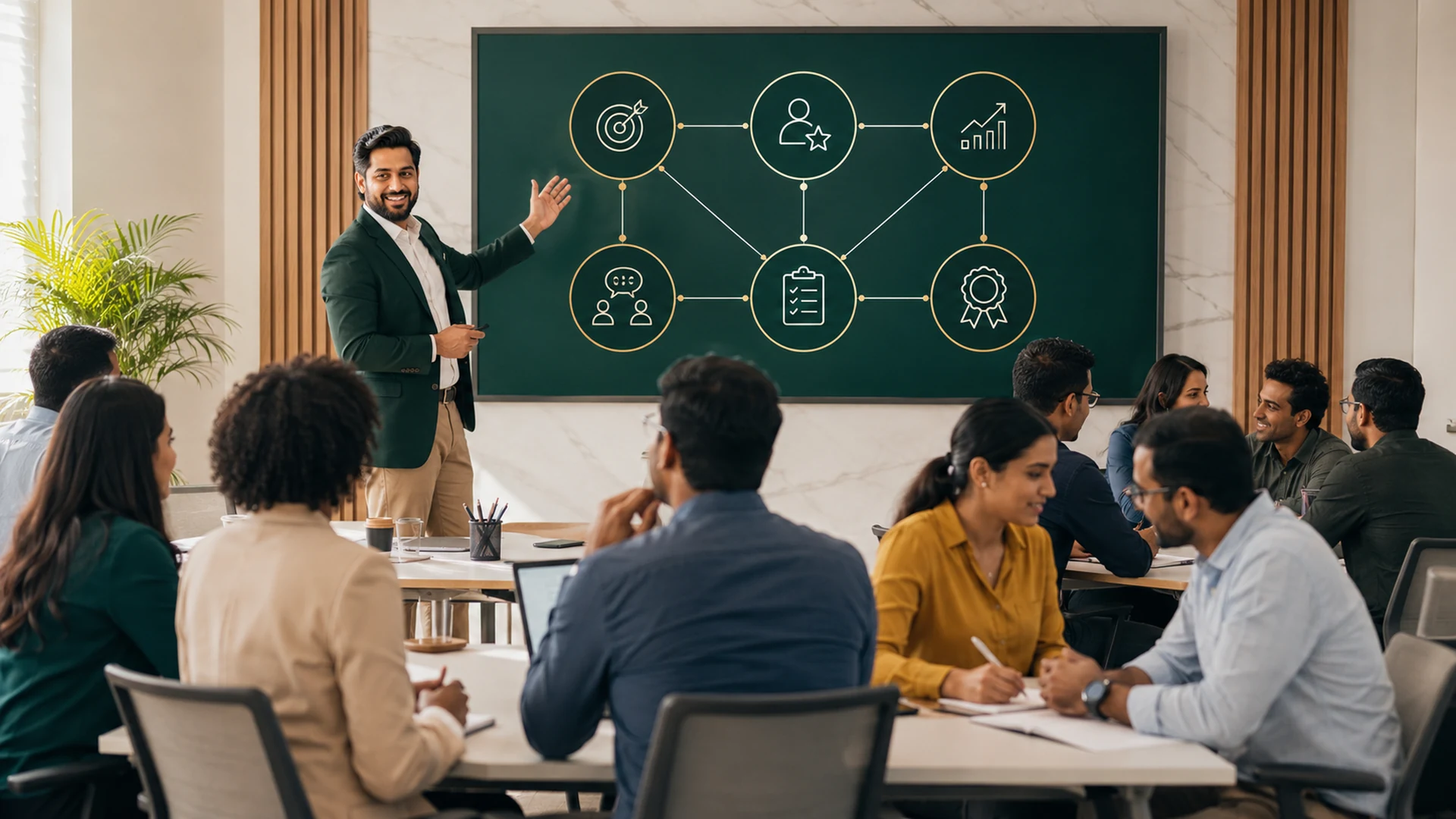 Talent Management & Retention in practice — a THE RAJ team working alongside the client's staff